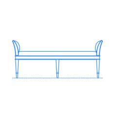 Furniture Benches Domaine Blanc Bench Svg Line Art, Free Vectors File